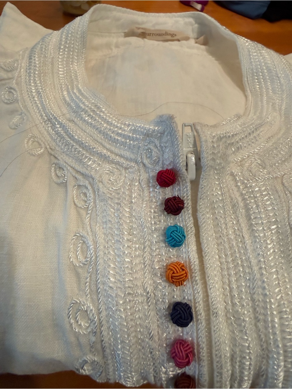 Soft Surroundings white 100% linen jacket 2x